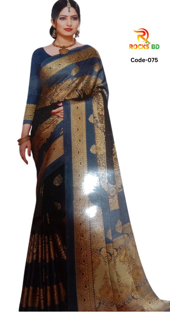 Indian Samu Silk Saree With Running Blouse Piece for Women